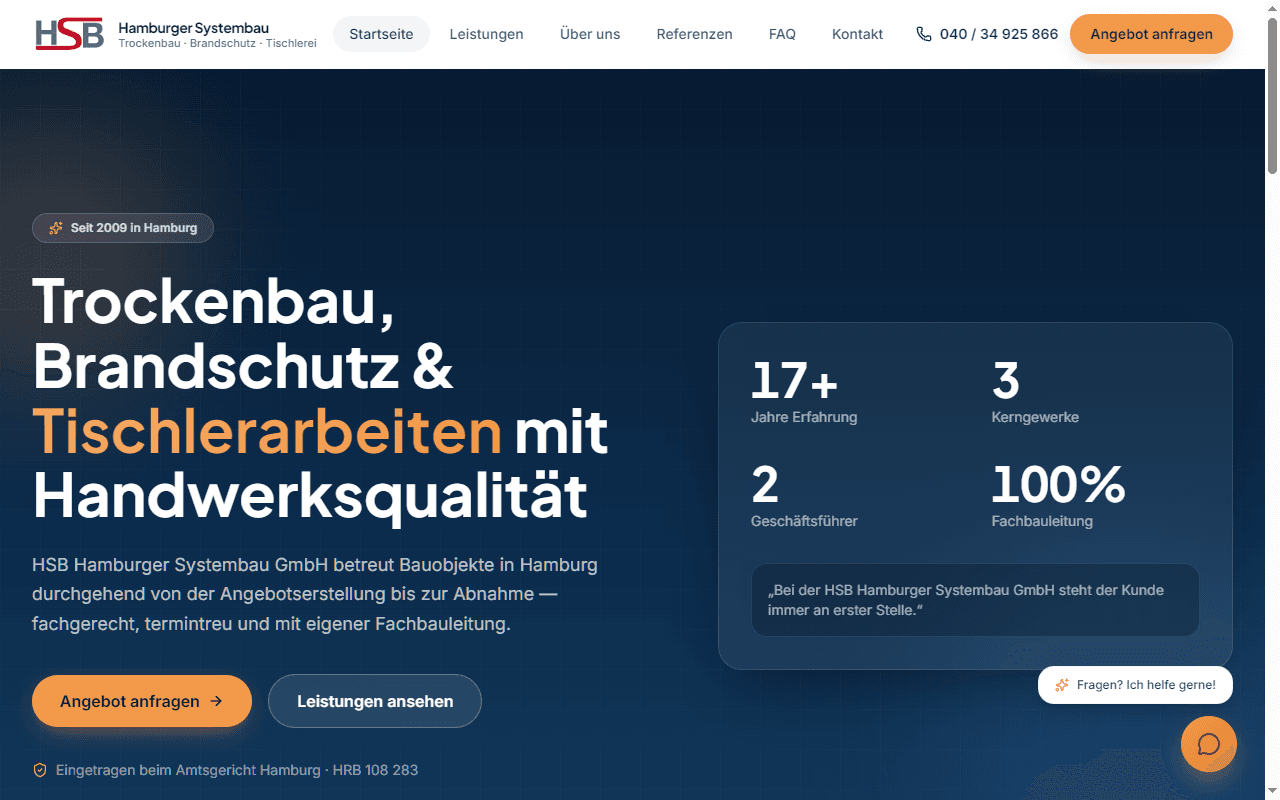 Vorschau der Website Musterbau