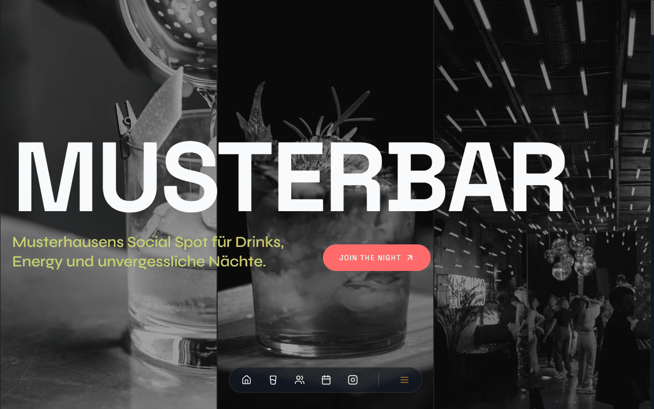 Vorschau der Website Musterbar