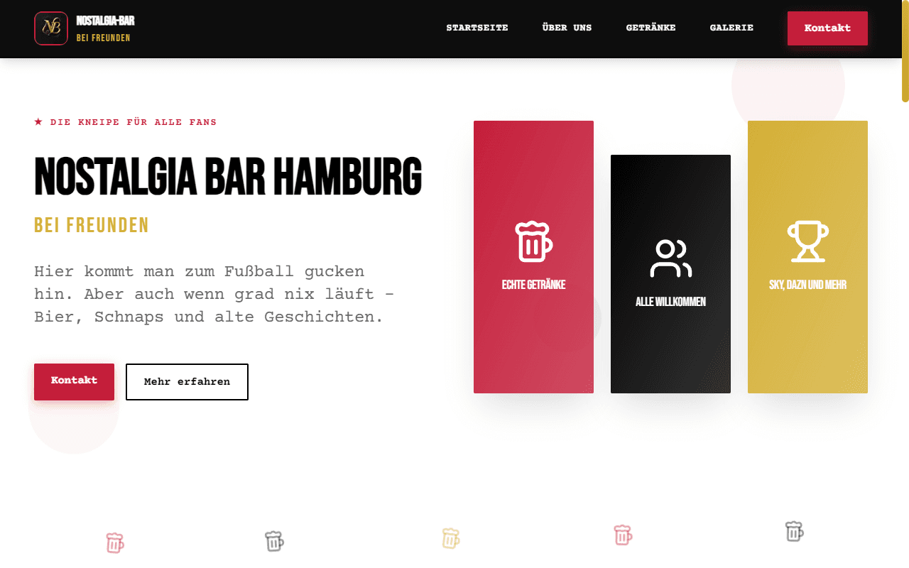 Vorschau der Website Nostalgia Bar