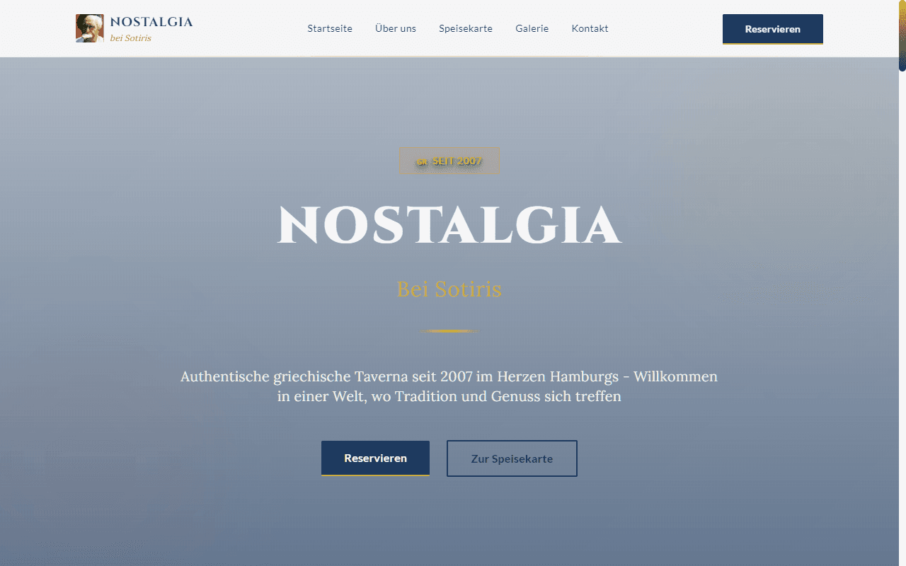Vorschau der Website Nostalgia bei Sotiris